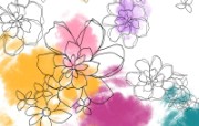 艺术风格花卉图案插画设计 Artistic design art flower backgrounds 1600 1200 艺术风格花卉图案插画设计第二集 花卉壁纸