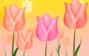 艺术风格花卉图案插画设计 可爱郁金香 艺术花卉插画图案 1600 1200 艺术风格花卉图案插画设计第二集 花卉壁纸