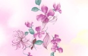轻淡优美的花卉色彩图案 艺术风格花卉图案色彩 花卉壁纸