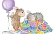 可爱小老鼠插画壁纸 鼠鼠一家温馨小老鼠插画壁纸 绘画壁纸