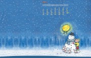 圣诞节几米雪人图片 Christmas Snowman Wallpaper 圣诞节雪人壁纸 节日壁纸